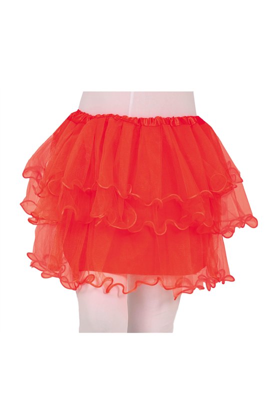 TUTU WITH RUFFLES, RED, 30 CMS, CHILD