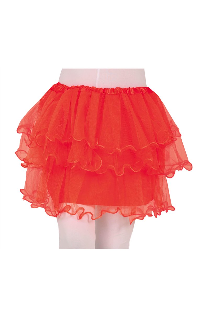 TUTU WITH RUFFLES, RED, 30 CMS, CHILD