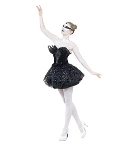 Gothic Swan Masquerade Costume, Black