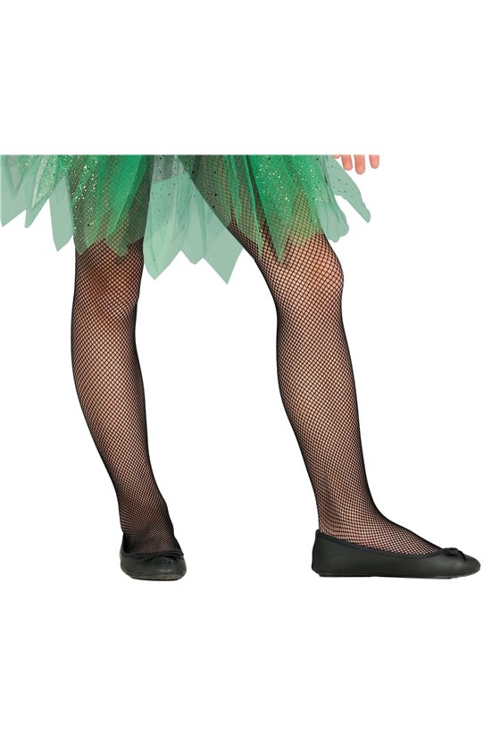 BLACK FISHNET TIGHTS, KIDS 7-12 YEARS