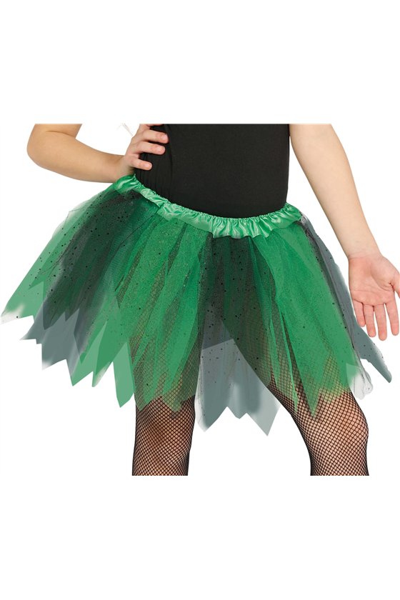 CHILD BLACK/GREEN TUTU 30 CM