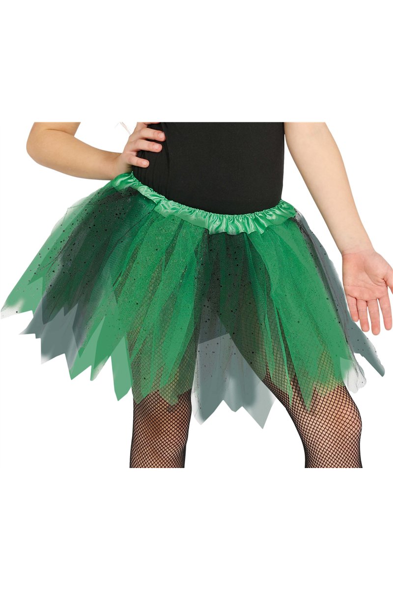 CHILD BLACK/GREEN TUTU 30 CM