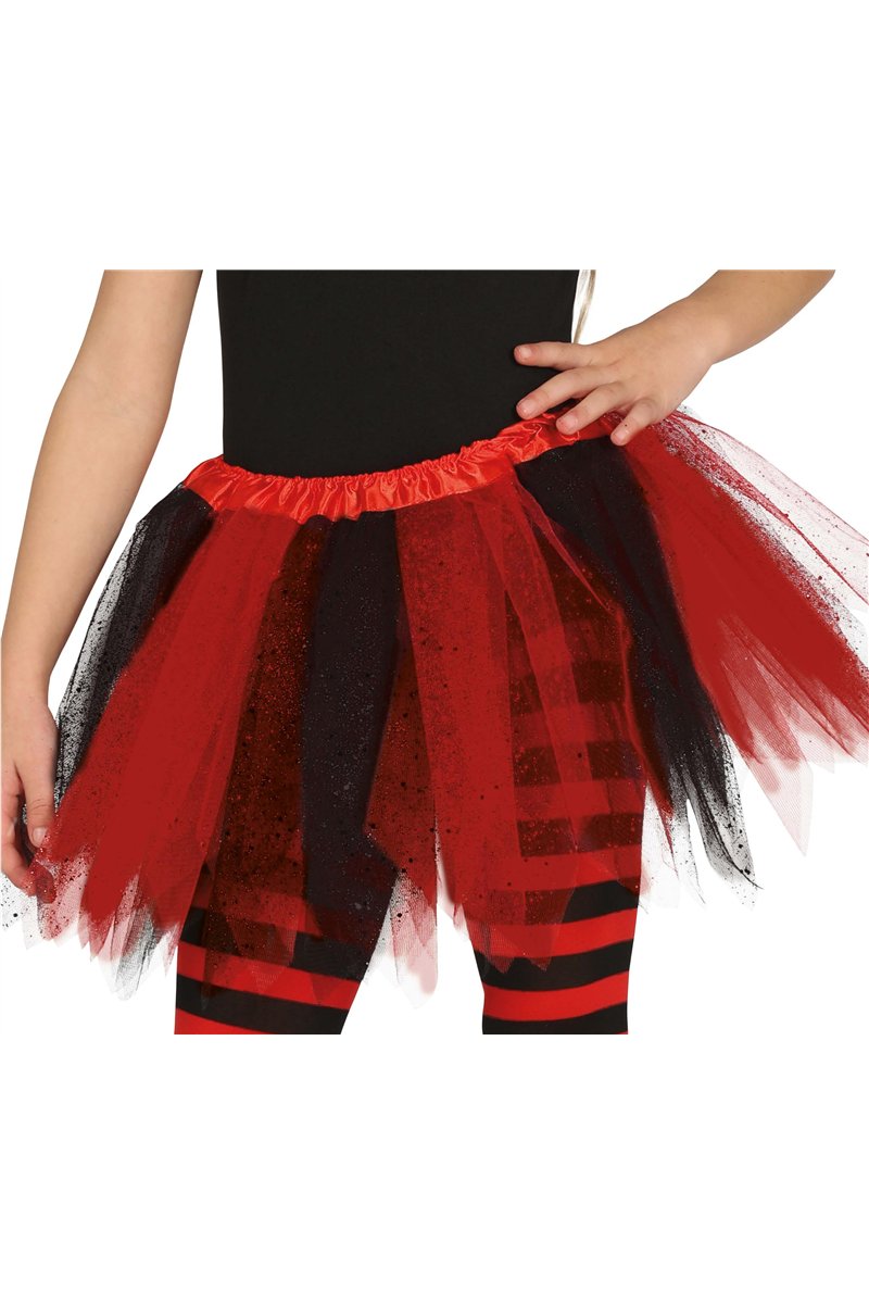 CHILD BLACK/RED TUTU 30 CM