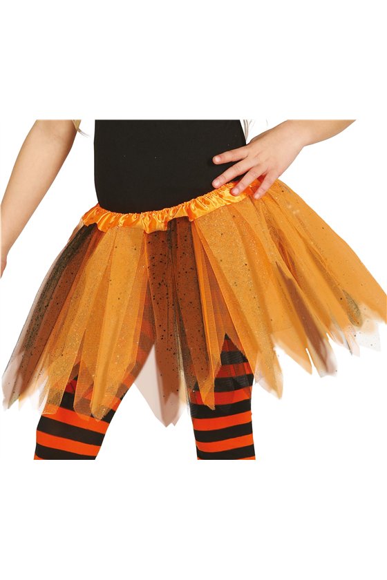 CHILD BLACK/ORANGE TUTU 30 CM
