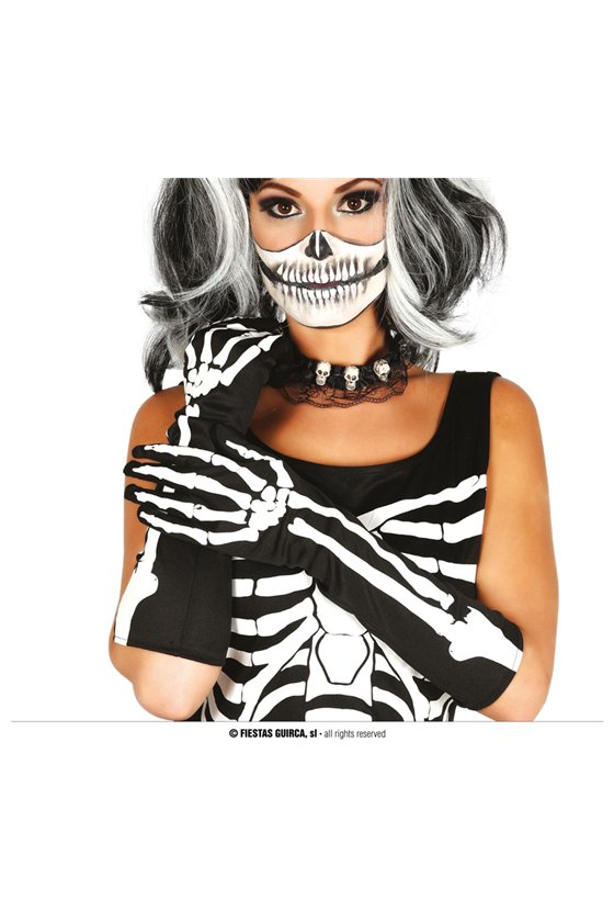 SKELETON GLOVES 40 CM