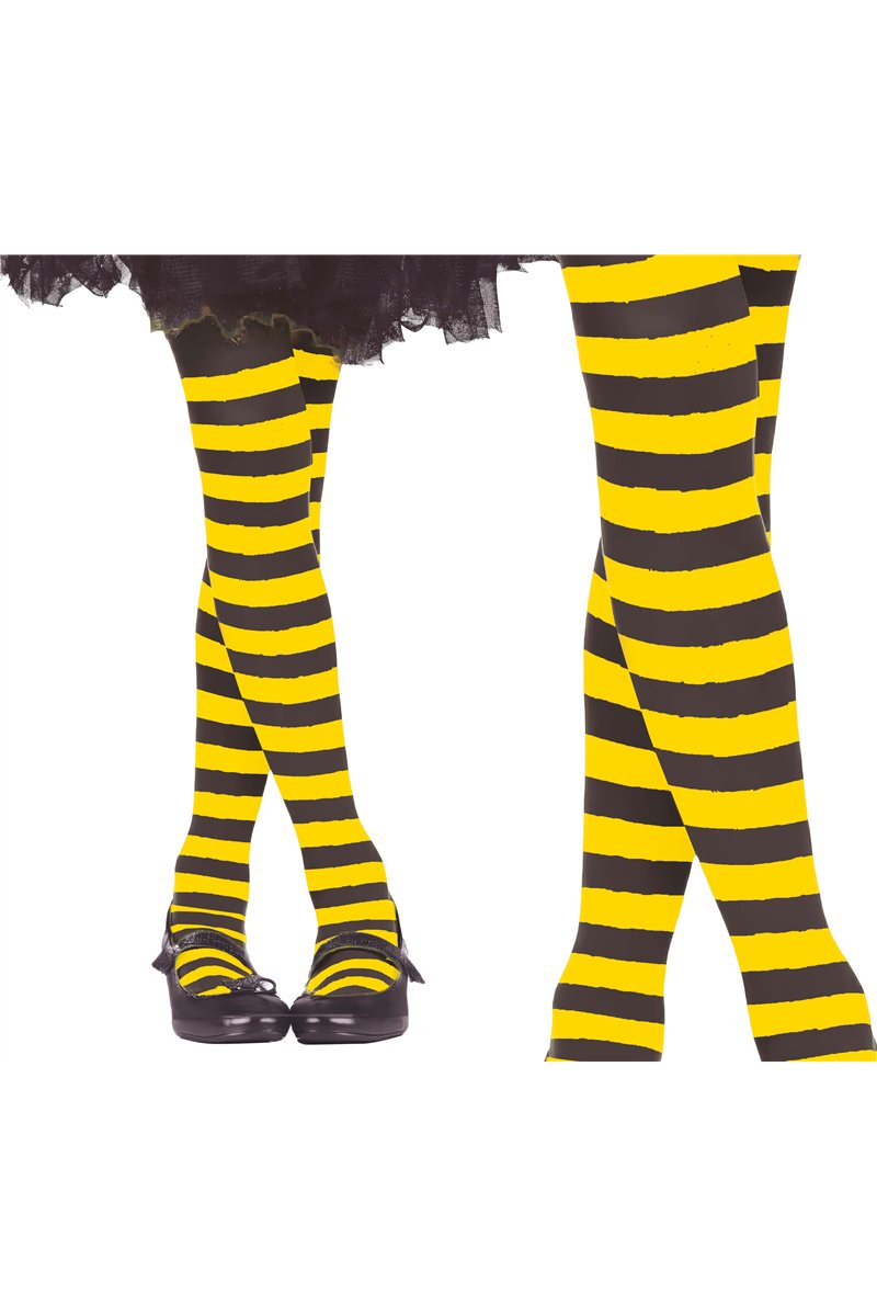 YELLOW STRIPED TIGHTS 3-6 YEARS