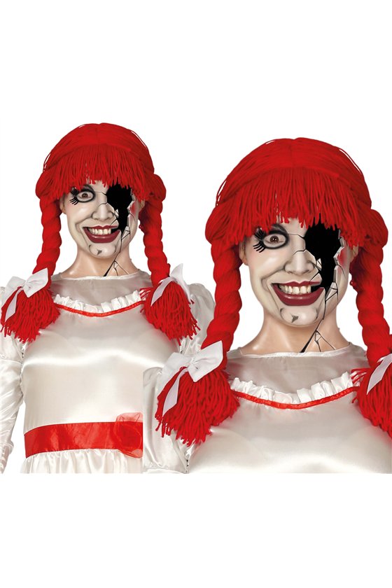 RED WOOL WIG IN BOX