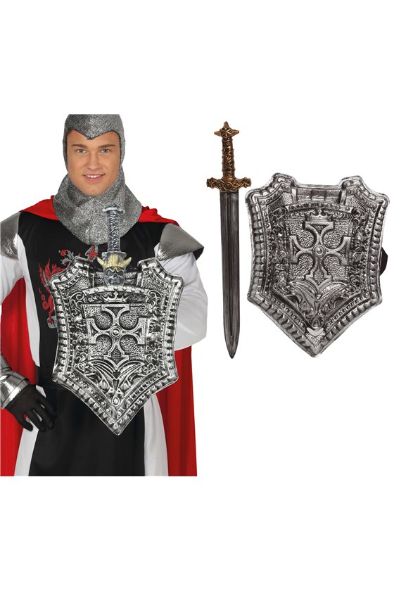 CROSS SHIELD 44 CM WITH SWORD 58 CM