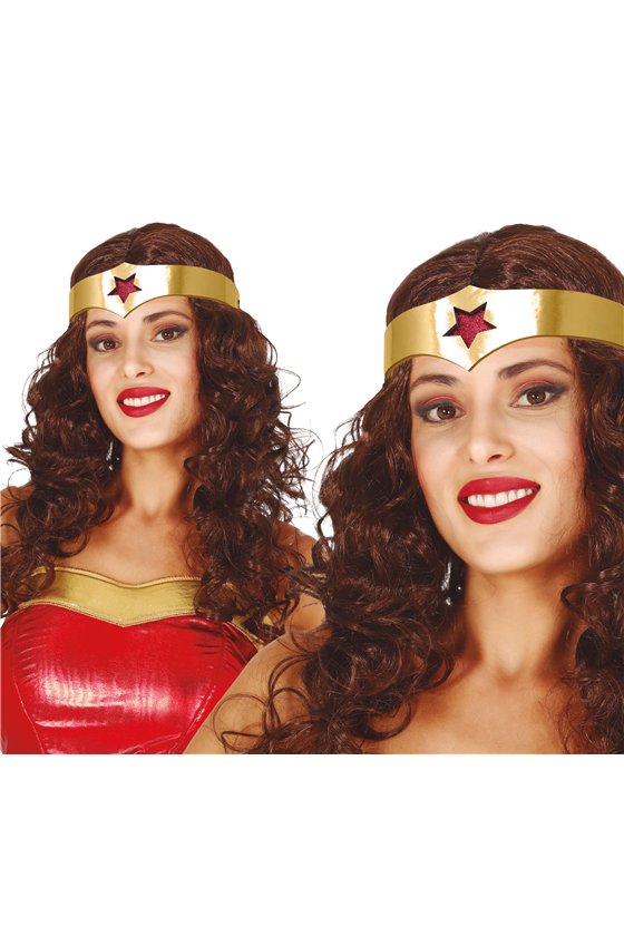 SUPERHEROINE WITH HAIRBAND WIG IN BOX