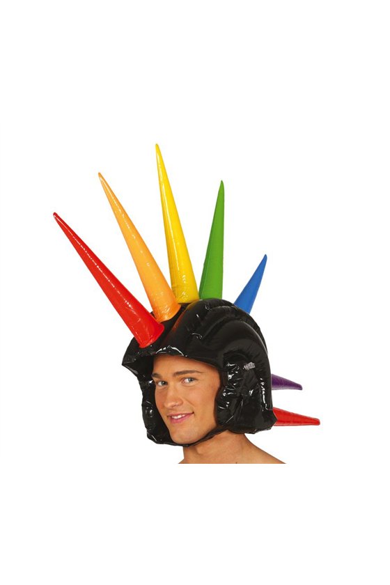 INFLATABLE MULTICOLORED MOHAWK