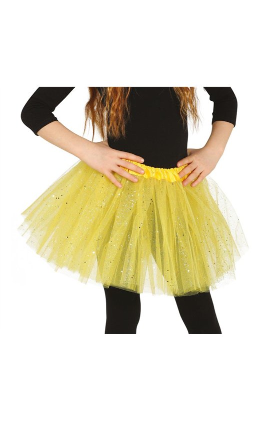 CHILD YELLOW TUTU 30 CM WITH GLITTER