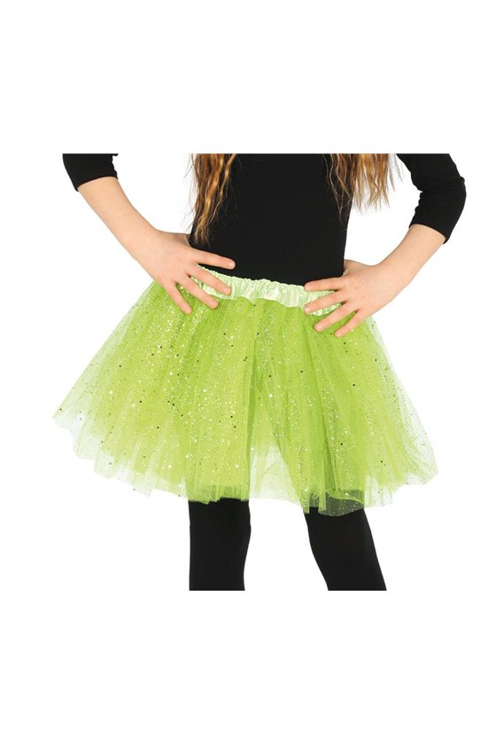 CHILD GREEN TUTU 30 CM WITH GLITTER