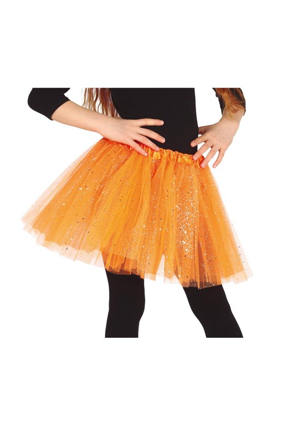 CHILD ORANGE TUTU 30 CM WITH GLITTER