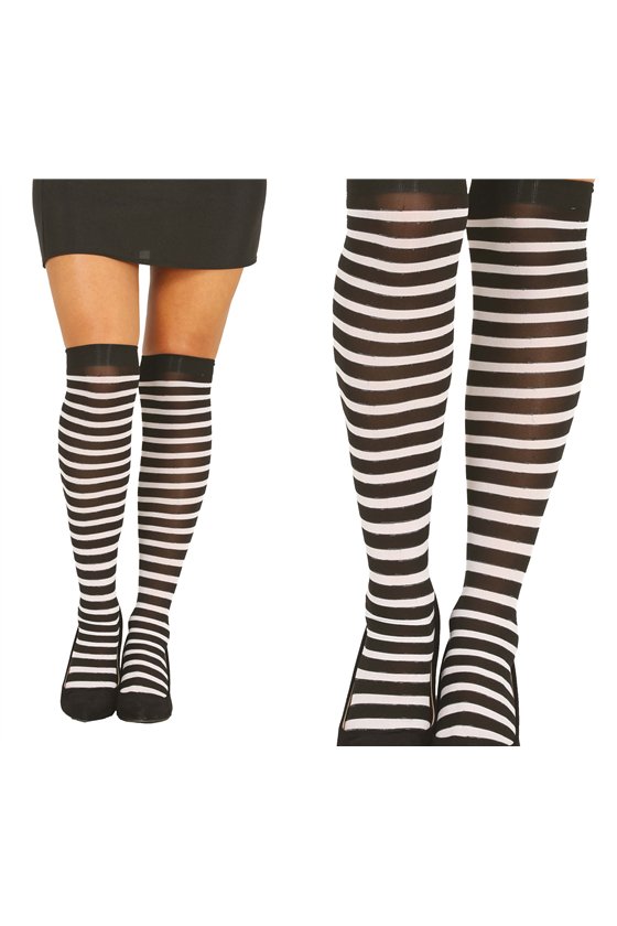 WHITE STRIPED STOCKINGS