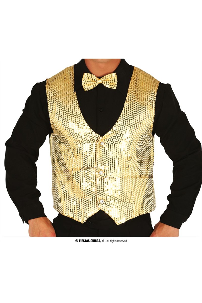 GOLDEN SEQUINED WAISTCOAT