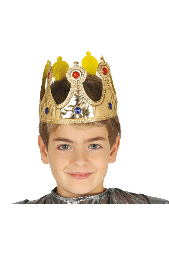 FABRIC CHILD KING CROWN GOLDEN
