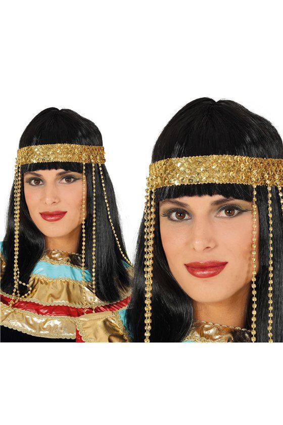 EGYPTIAN WIG WITH HAIRBAND IN BOX