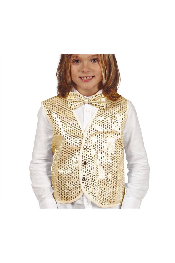CHILD GOLD SEQUIN VEST