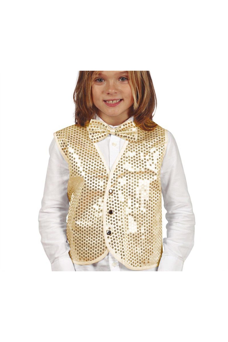CHILD GOLD SEQUIN VEST
