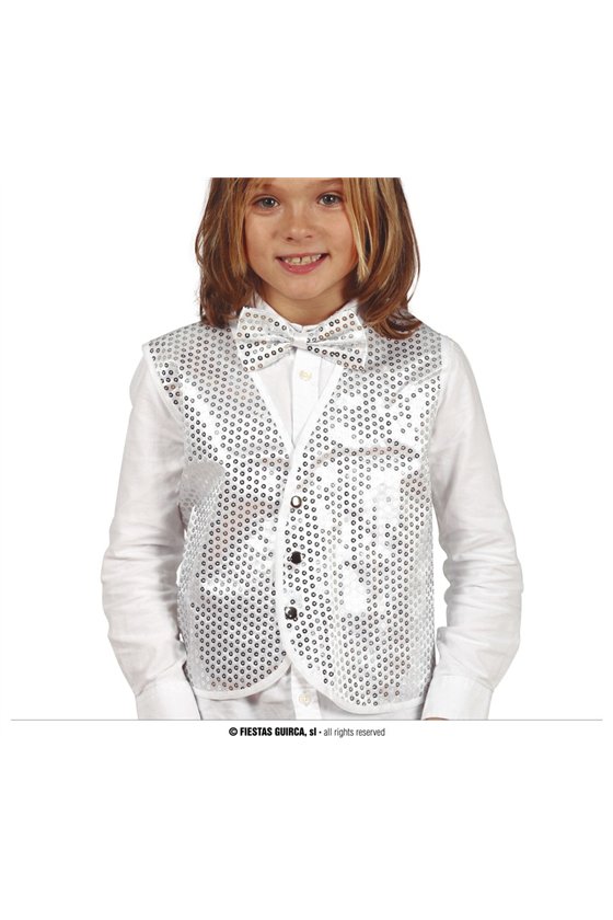 CHILD SILVER SEQUIN VEST