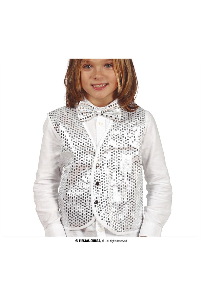 CHILD SILVER SEQUIN VEST