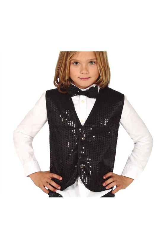 CHILD BLACK SEQUIN VEST