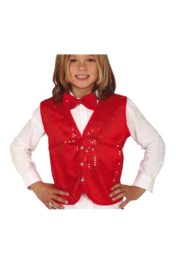 CHILD RED SEQUIN VEST