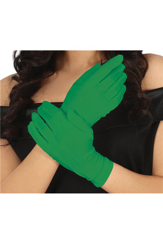 GLOVES, 20 CMS, FOREST GREEN 