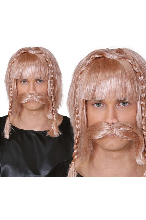 VIKING WIG AND MOUSTACHE (BOX CONTAINER)