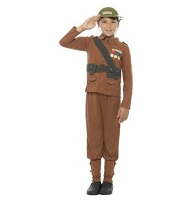 Horrible Histories Soldier Costume, Brown