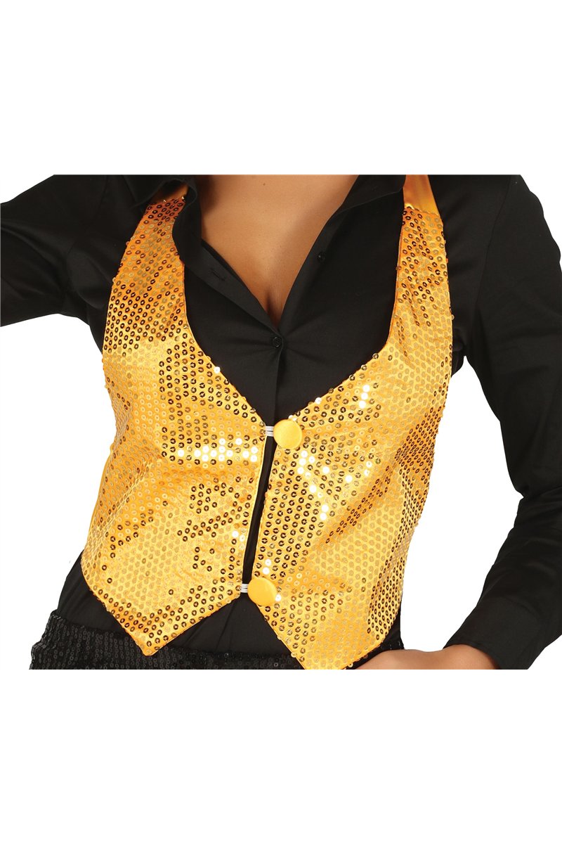 LADY GOLDEN SEQUINED WAISTCOAT