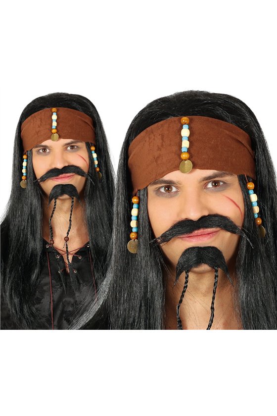 PIRATE WIG WITH HANDKERCHIEF IN BOX