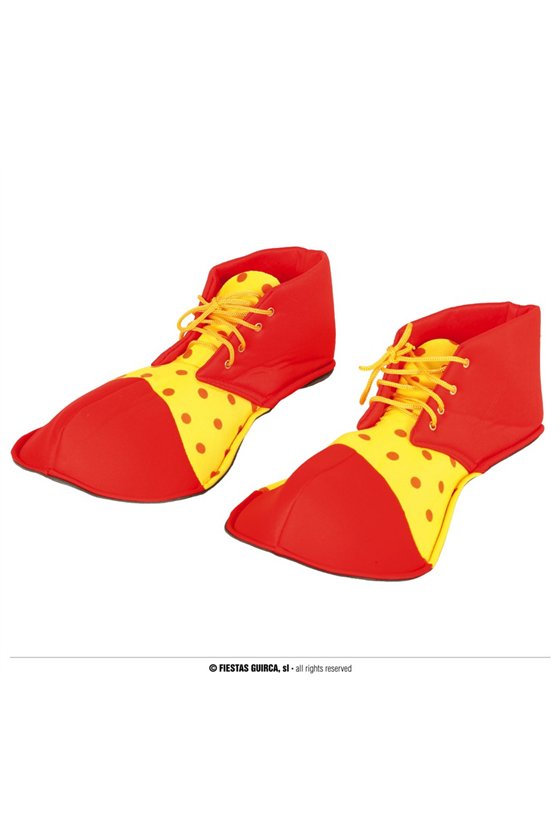CLOWN SHOES RED/YELLOW 36 CMS