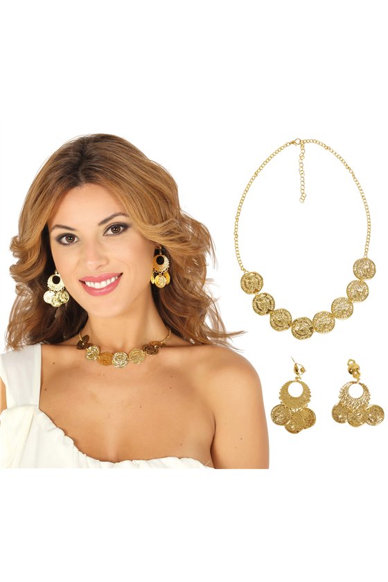 NECKLACE AND GIPSY EARRINGS 