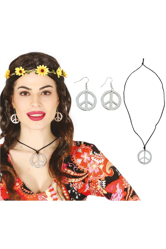 SETEARRINGS AND PENDANT HIPPIE