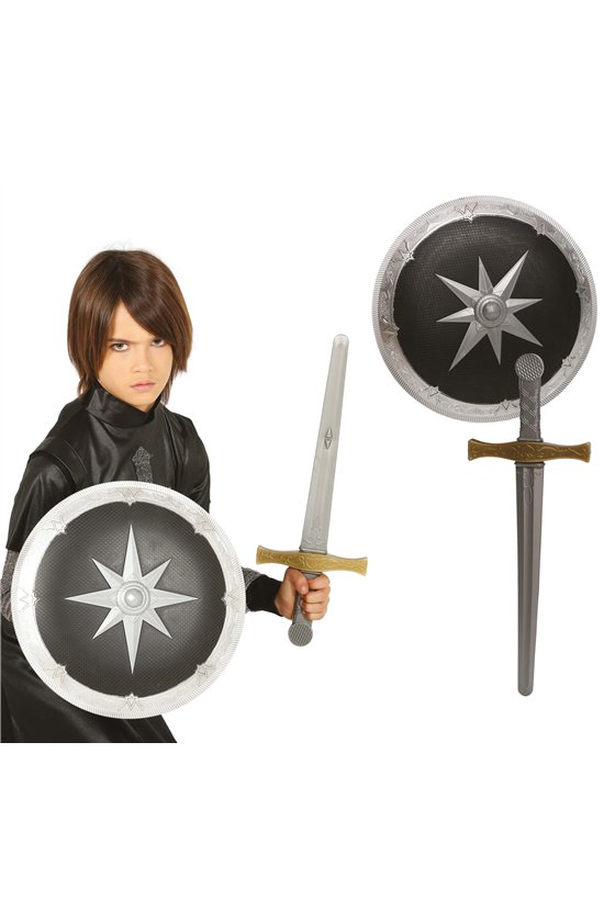 MEDIEVAL SHIELD 35 CMS. AND SWORD 50 CMS
