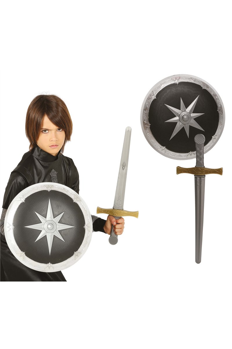 MEDIEVAL SHIELD 35 CMS. AND SWORD 50 CMS