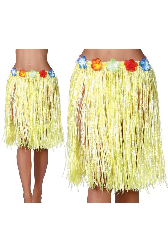 HAWAIIAN SKIRT FLOWERS 50 CMS.YELLOW