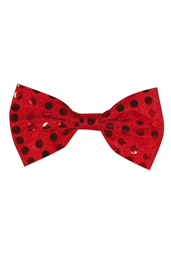 BOW TIE SEQUINED RED 11 CMS.