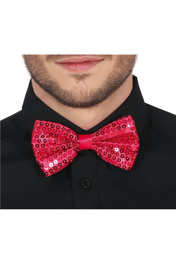 BOW TIE SEQUINS FUCHSIA 12 CMS.
