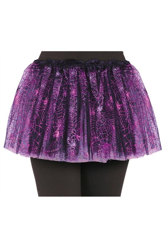 BLACK TUTU WITH LILAC SPIDERS, 30 CMS