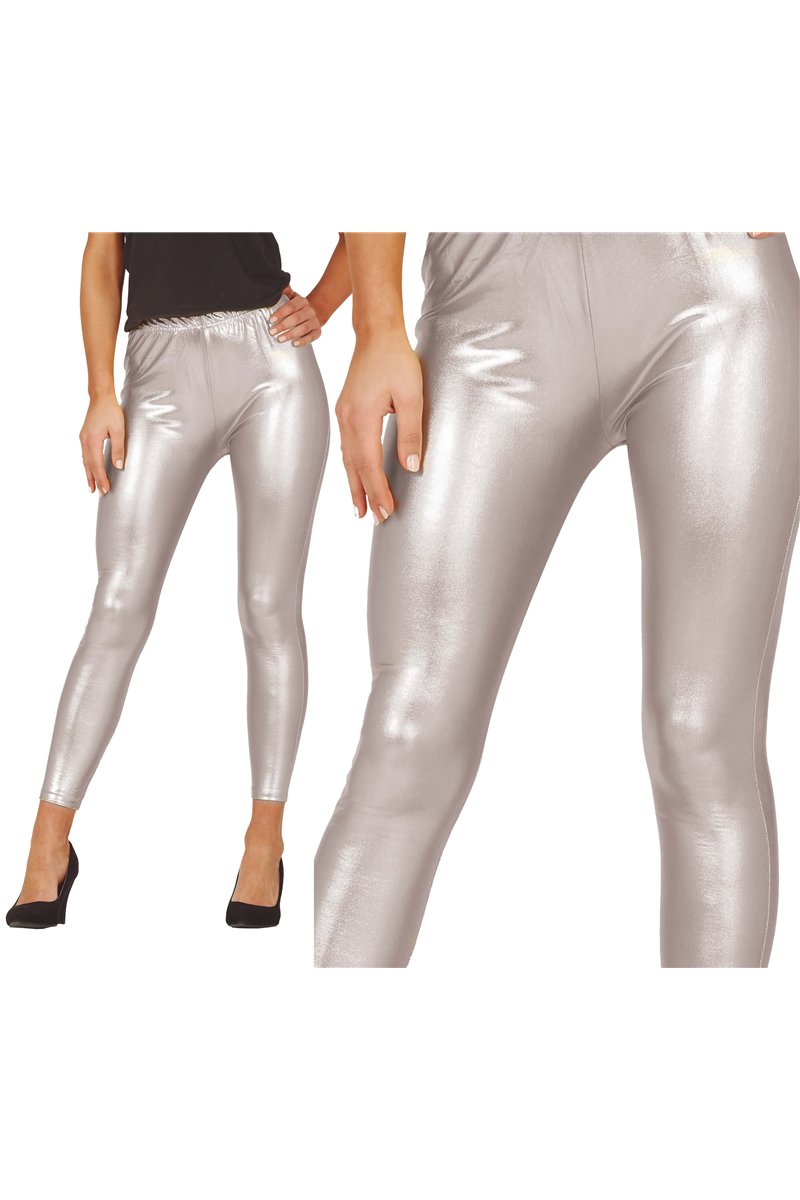 SILVER METALLIC LEGGINS