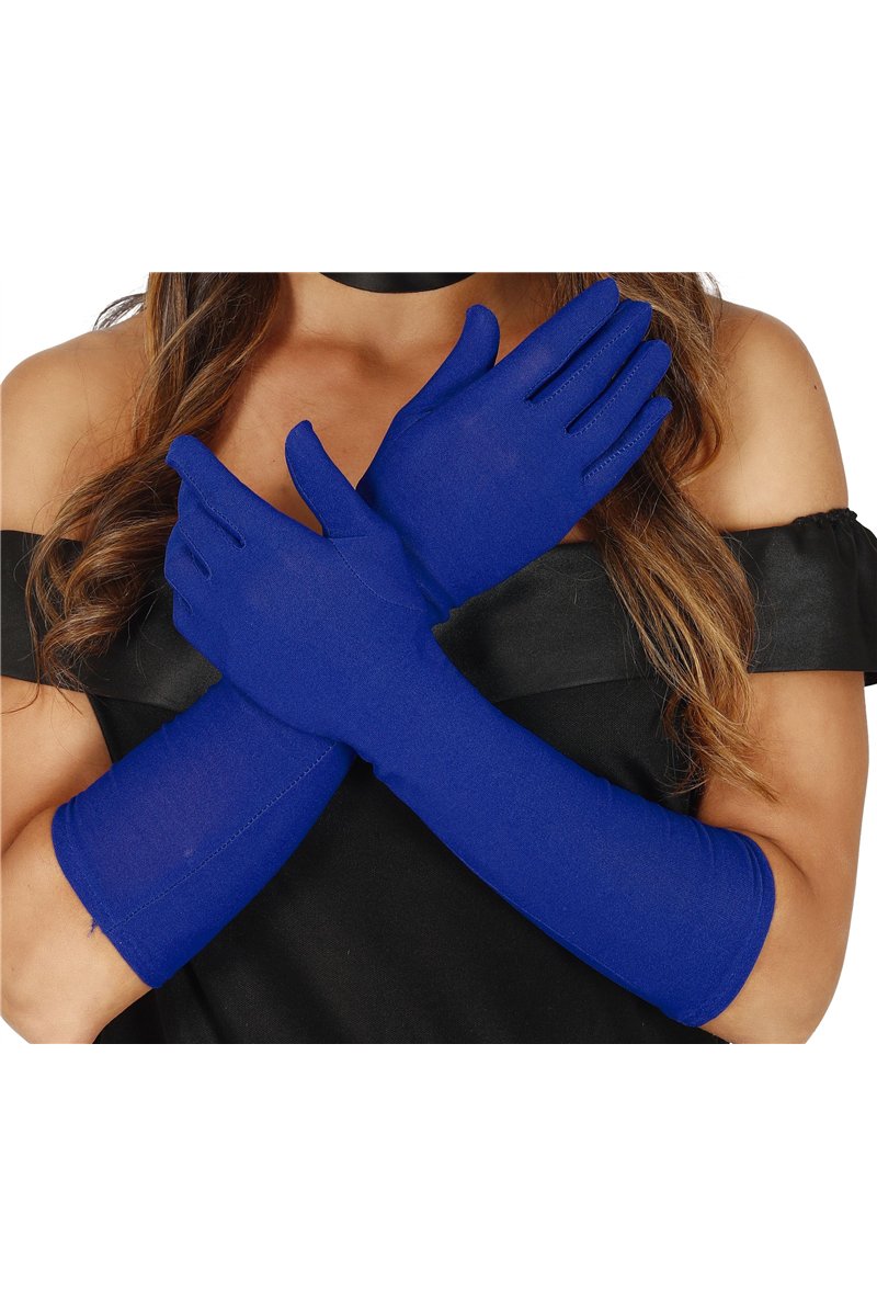 GLOVES, 42 CM, NAVY BLUE