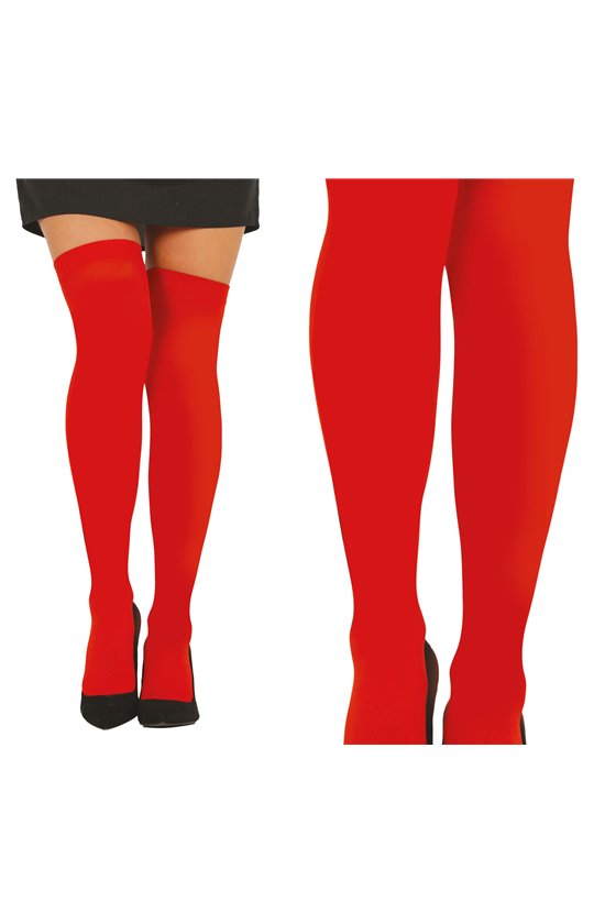 RED THIGH-HIGH STOCKINGS