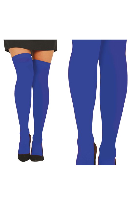 DARK BLUE THIGH-HIGH STOCKINGS