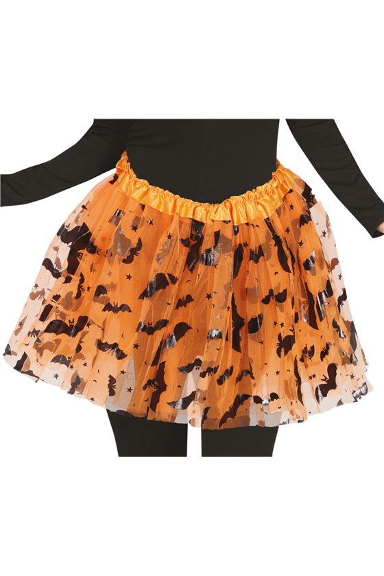DECORATED ORANGE TUTU HALLOWEEN 40 CMS