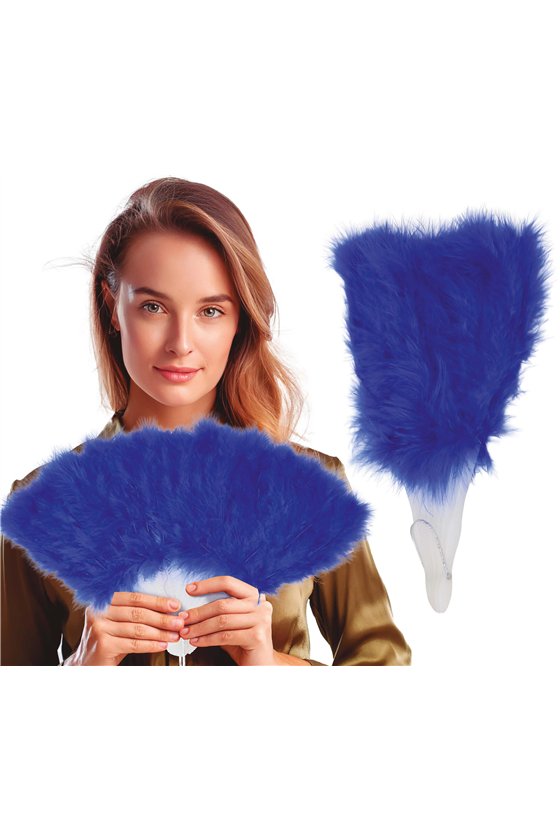 STRUT BLUE FEATHER FAN, 16 SHEETS