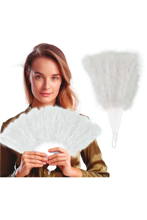 STRUT WHITE FEATHER FAN, 16 SHEETS