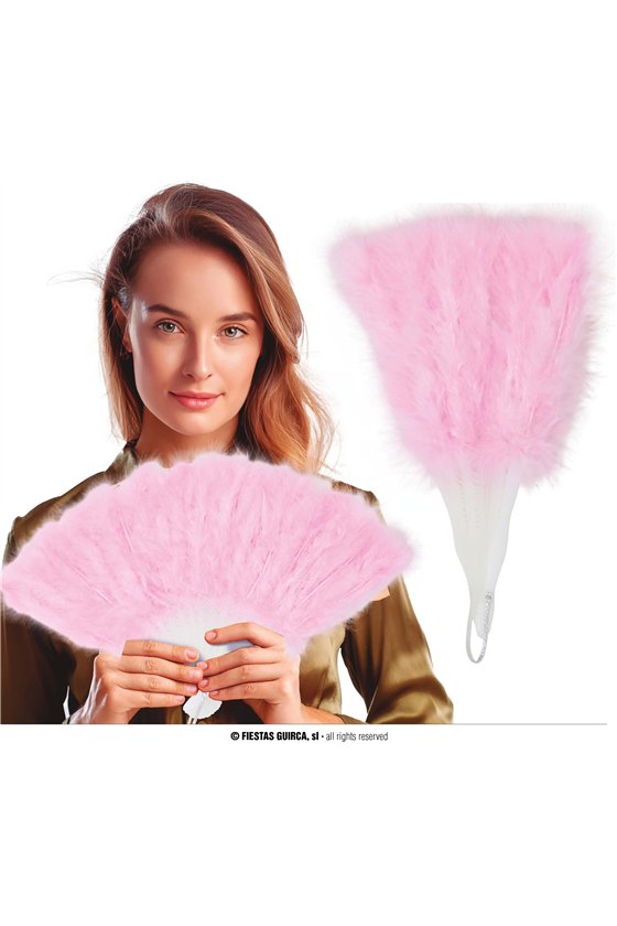 STRUT PINK FEATHER FAN, 16 SHEETS