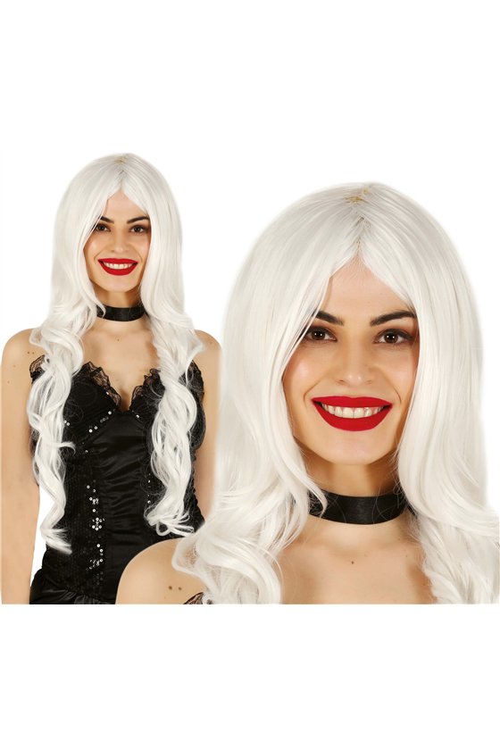 LONG MANE WHITE WIG HQ (BOX CONTAINER)